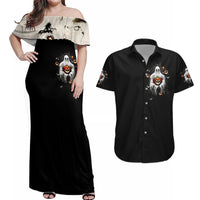 Ghost Halloween Couples Matching Off Shoulder Maxi Dress and Hawaiian Shirt It's The Most Wonderfull Time Of The Year - Wonder Print Shop