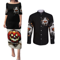 Ghost Halloween Couples Matching Puletasi Dress and Long Sleeve Button Shirt It's The Most Wonderfull Time Of The Year - Wonder Print Shop