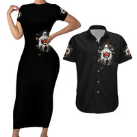 Ghost Halloween Couples Matching Short Sleeve Bodycon Dress and Hawaiian Shirt It's The Most Wonderfull Time Of The Year - Wonder Print Shop