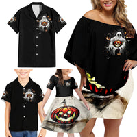 Ghost Halloween Family Matching Off Shoulder Short Dress and Hawaiian Shirt It's The Most Wonderfull Time Of The Year - Wonder Print Shop