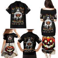 Ghost Halloween Family Matching Puletasi Dress and Hawaiian Shirt It's The Most Wonderfull Time Of The Year - Wonder Print Shop