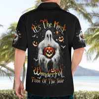 Ghost Halloween Hawaiian Shirt It's The Most Wonderfull Time Of The Year - Wonder Print Shop