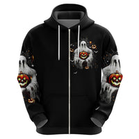 Ghost Halloween Hoodie It's The Most Wonderfull Time Of The Year - Wonder Print Shop