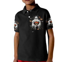 Ghost Halloween Kid Polo Shirt It's The Most Wonderfull Time Of The Year - Wonder Print Shop