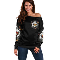 Ghost Halloween Off Shoulder Sweater It's The Most Wonderfull Time Of The Year - Wonder Print Shop