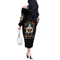 Ghost Halloween Off The Shoulder Long Sleeve Dress It's The Most Wonderfull Time Of The Year - Wonder Print Shop