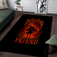 Jack O Lantern Skull Area Rug Hello Darkness My Old Friend - Wonder Print Shop