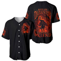 Jack O Lantern Skull Baseball Jersey Hello Darkness My Old Friend - Wonder Print Shop