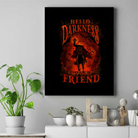 Jack O Lantern Skull Canvas Wall Art Hello Darkness My Old Friend - Wonder Print Shop