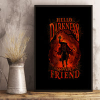 Jack O Lantern Skull Canvas Wall Art Hello Darkness My Old Friend - Wonder Print Shop