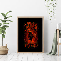Jack O Lantern Skull Canvas Wall Art Hello Darkness My Old Friend - Wonder Print Shop