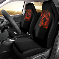 Jack O Lantern Skull Car Seat Cover Hello Darkness My Old Friend - Wonder Print Shop