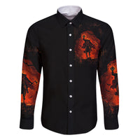 Jack O Lantern Skull Family Matching Long Sleeve Bodycon Dress and Hawaiian Shirt Hello Darkness My Old Friend - Wonder Print Shop