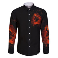 Jack O Lantern Skull Family Matching Short Sleeve Bodycon Dress and Hawaiian Shirt Hello Darkness My Old Friend - Wonder Print Shop