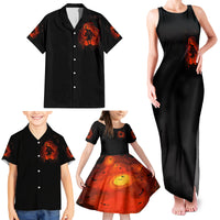 Jack O Lantern Skull Family Matching Tank Maxi Dress and Hawaiian Shirt Hello Darkness My Old Friend - Wonder Print Shop