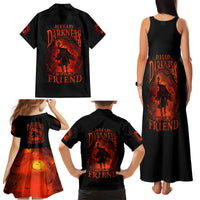 Jack O Lantern Skull Family Matching Tank Maxi Dress and Hawaiian Shirt Hello Darkness My Old Friend - Wonder Print Shop