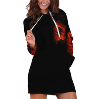 Jack O Lantern Skull Hoodie Dress Hello Darkness My Old Friend - Wonder Print Shop