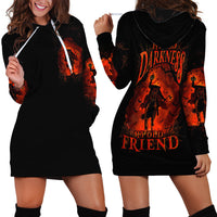 Jack O Lantern Skull Hoodie Dress Hello Darkness My Old Friend - Wonder Print Shop