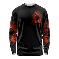 Jack O Lantern Skull Long Sleeve Shirt Hello Darkness My Old Friend - Wonder Print Shop