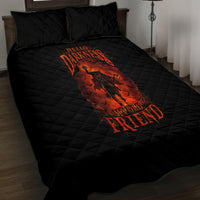 Jack O Lantern Skull Quilt Bed Set Hello Darkness My Old Friend - Wonder Print Shop