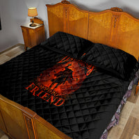 Jack O Lantern Skull Quilt Bed Set Hello Darkness My Old Friend - Wonder Print Shop