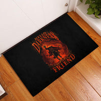Jack O Lantern Skull Rubber Doormat Hello Darkness My Old Friend - Wonder Print Shop