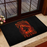 Jack O Lantern Skull Rubber Doormat Hello Darkness My Old Friend - Wonder Print Shop