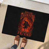Jack O Lantern Skull Rubber Doormat Hello Darkness My Old Friend - Wonder Print Shop