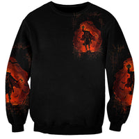Jack O Lantern Skull Sweatshirt Hello Darkness My Old Friend - Wonder Print Shop