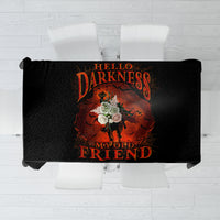 Jack O Lantern Skull Tablecloth Hello Darkness My Old Friend - Wonder Print Shop