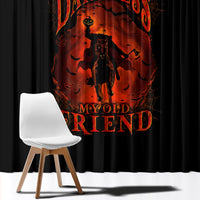 Jack O Lantern Skull Window Curtain Hello Darkness My Old Friend - Wonder Print Shop