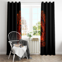 Jack O Lantern Skull Window Curtain Hello Darkness My Old Friend - Wonder Print Shop
