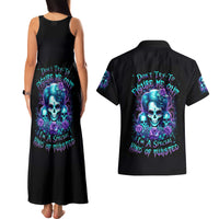 Flower Lady Skull Couples Matching Tank Maxi Dress and Hawaiian Shirt Don't Try To Figure Me Out - Wonder Print Shop
