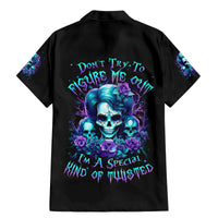 Flower Lady Skull Family Matching Mermaid Dress and Hawaiian Shirt Don't Try To Figure Me Out - Wonder Print Shop