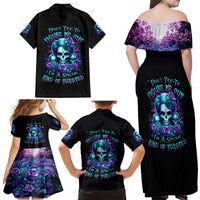 Flower Lady Skull Family Matching Off Shoulder Maxi Dress and Hawaiian Shirt Don't Try To Figure Me Out - Wonder Print Shop