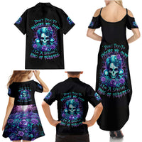 Flower Lady Skull Family Matching Summer Maxi Dress and Hawaiian Shirt Don't Try To Figure Me Out - Wonder Print Shop