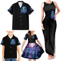 Flower Lady Skull Family Matching Tank Maxi Dress and Hawaiian Shirt Don't Try To Figure Me Out - Wonder Print Shop