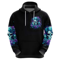 Flower Lady Skull Hoodie Don't Try To Figure Me Out - Wonder Print Shop