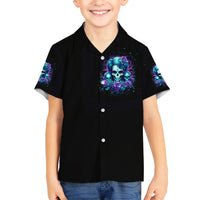 Flower Lady Skull Kid Hawaiian Shirt Don't Try To Figure Me Out - Wonder Print Shop
