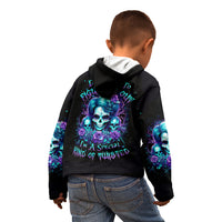 Flower Lady Skull Kid Hoodie Don't Try To Figure Me Out - Wonder Print Shop