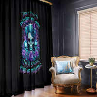 Flower Lady Skull Window Curtain Don't Try To Figure Me Out - Wonder Print Shop