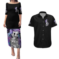 Mermaid Skull Couples Matching Puletasi Dress and Hawaiian Shirt The Little Mermaid - Wonder Print Shop