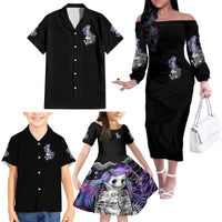 Mermaid Skull Family Matching Off Shoulder Long Sleeve Dress and Hawaiian Shirt The Little Mermaid - Wonder Print Shop