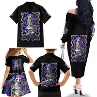 Mermaid Skull Family Matching Off Shoulder Long Sleeve Dress and Hawaiian Shirt The Little Mermaid - Wonder Print Shop
