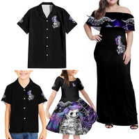 Mermaid Skull Family Matching Off Shoulder Maxi Dress and Hawaiian Shirt The Little Mermaid - Wonder Print Shop