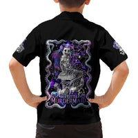 Mermaid Skull Family Matching Puletasi Dress and Hawaiian Shirt The Little Mermaid - Wonder Print Shop