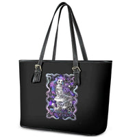 Mermaid Skull Leather Tote Bag The Little Mermaid - Wonder Print Shop