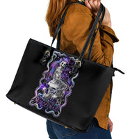 Mermaid Skull Leather Tote Bag The Little Mermaid - Wonder Print Shop