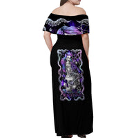 Mermaid Skull Off Shoulder Maxi Dress The Little Mermaid - Wonder Print Shop