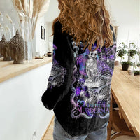 Mermaid Skull Women Casual Shirt The Little Mermaid - Wonder Print Shop